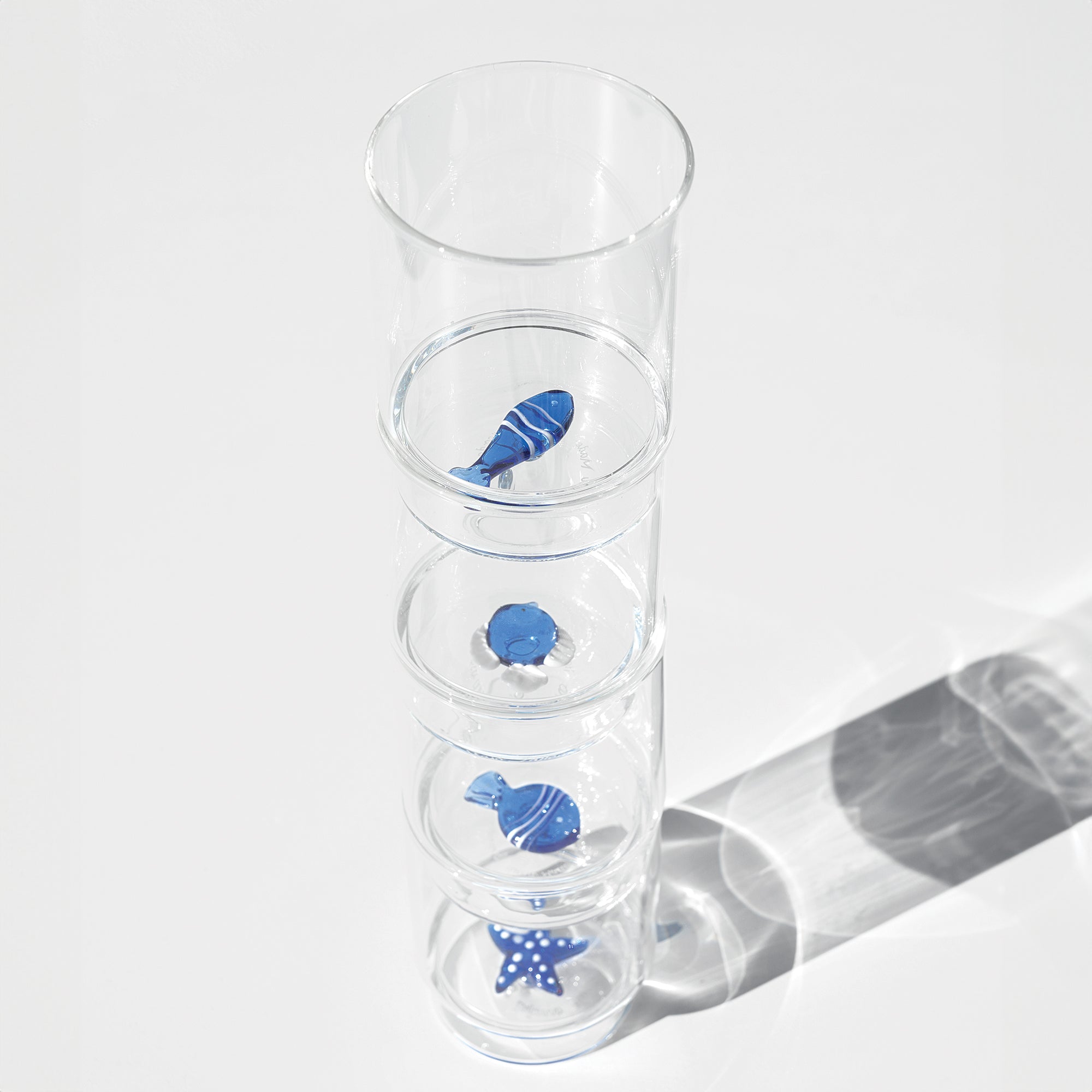 35 cl - Zafferano Teca Mare Bicchiere Acqua In Vetro Set 6 Pz
