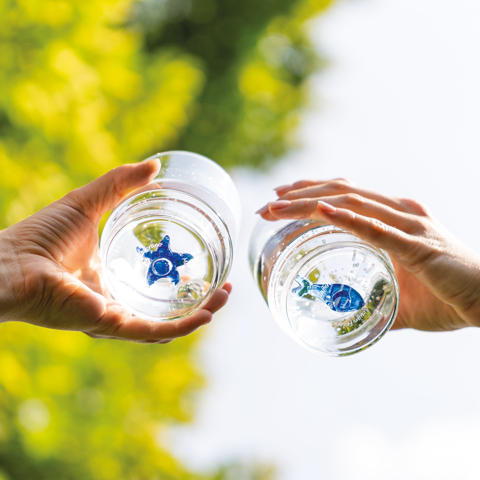 35 cl - Zafferano Teca Mare Bicchiere Acqua In Vetro Set 6 Pz