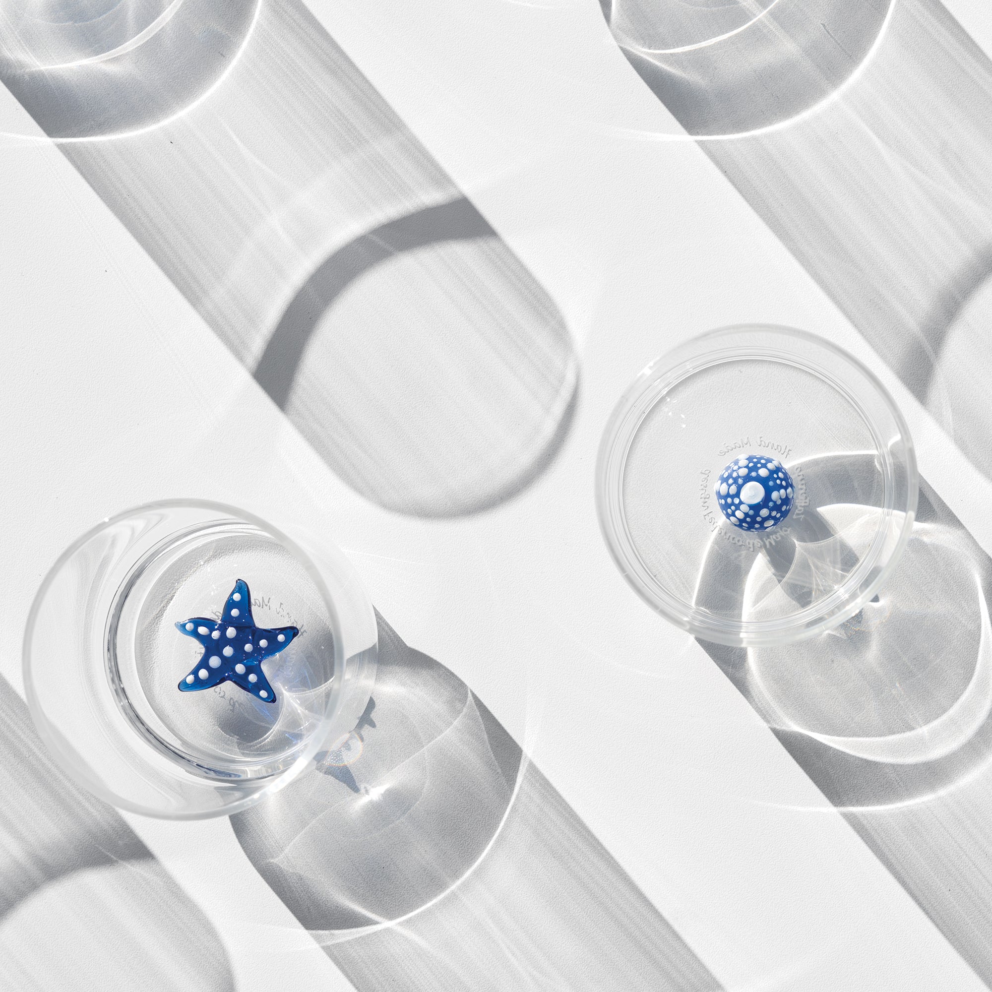 35 cl - Zafferano Teca Mare Bicchiere Acqua In Vetro Set 6 Pz