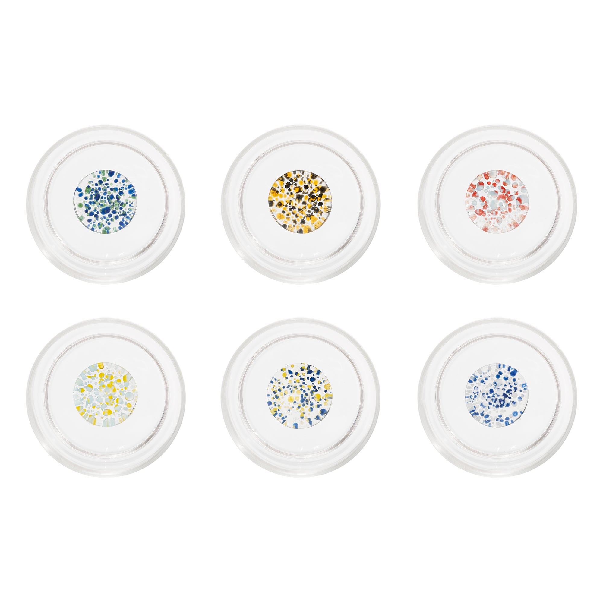 35 cl - Teca Terrazzo Verre à Eau Fait à la Main En Verre Borosilicate Set 6 Pz