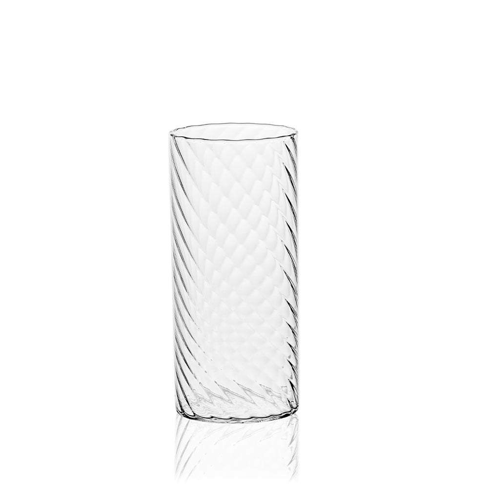 38 cl - Italesse Twist Bicchiere Cocktail Highball Soffiato a Bocca In Vetro Borosilicato - Set 6 Pz