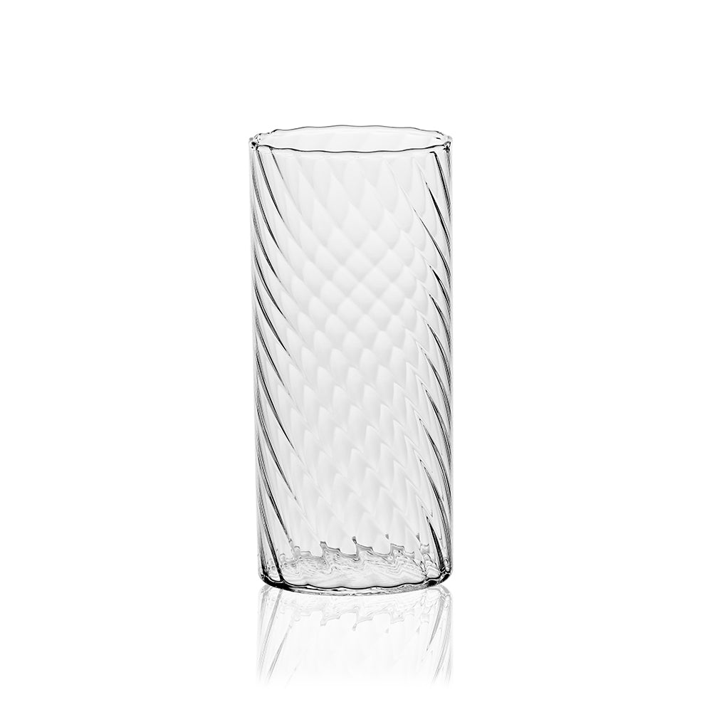 45 cl - Italesse Twist Bicchiere Cocktail Highball Soffiato a Bocca In Vetro Borosilicato - Set 6 Pz