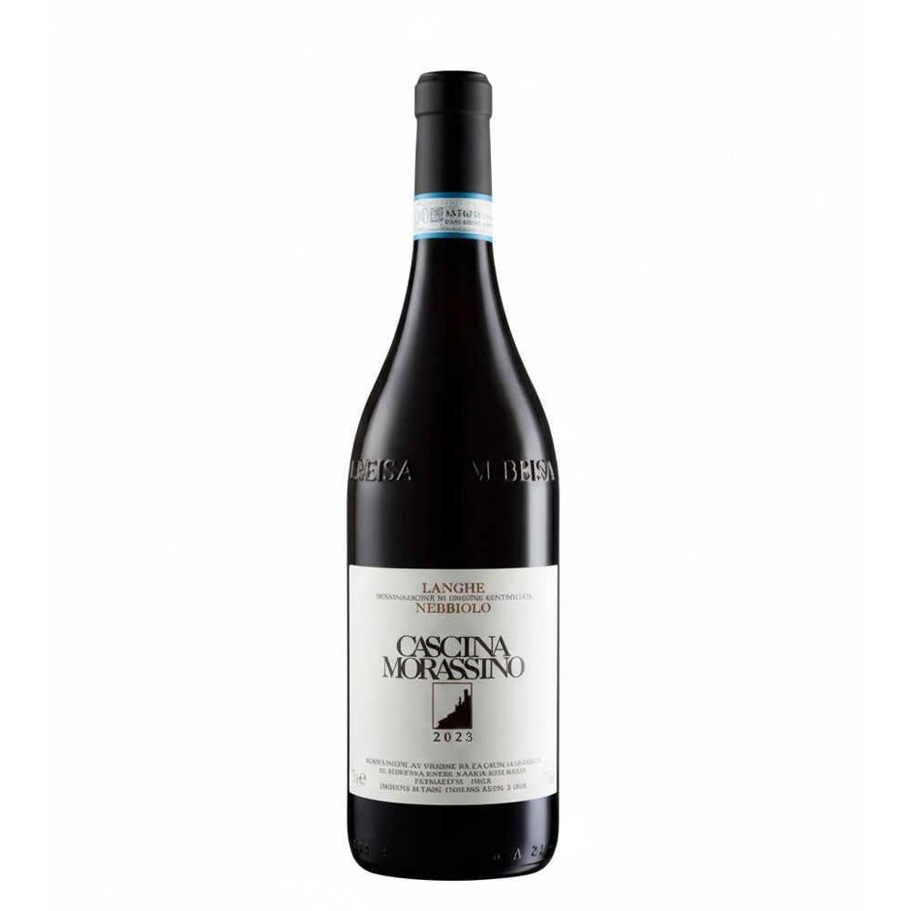Nebbiolo Langhe DOC 2023 Cascina Morassino + 6 Glazen Burgundy Harmony 72,4 cl