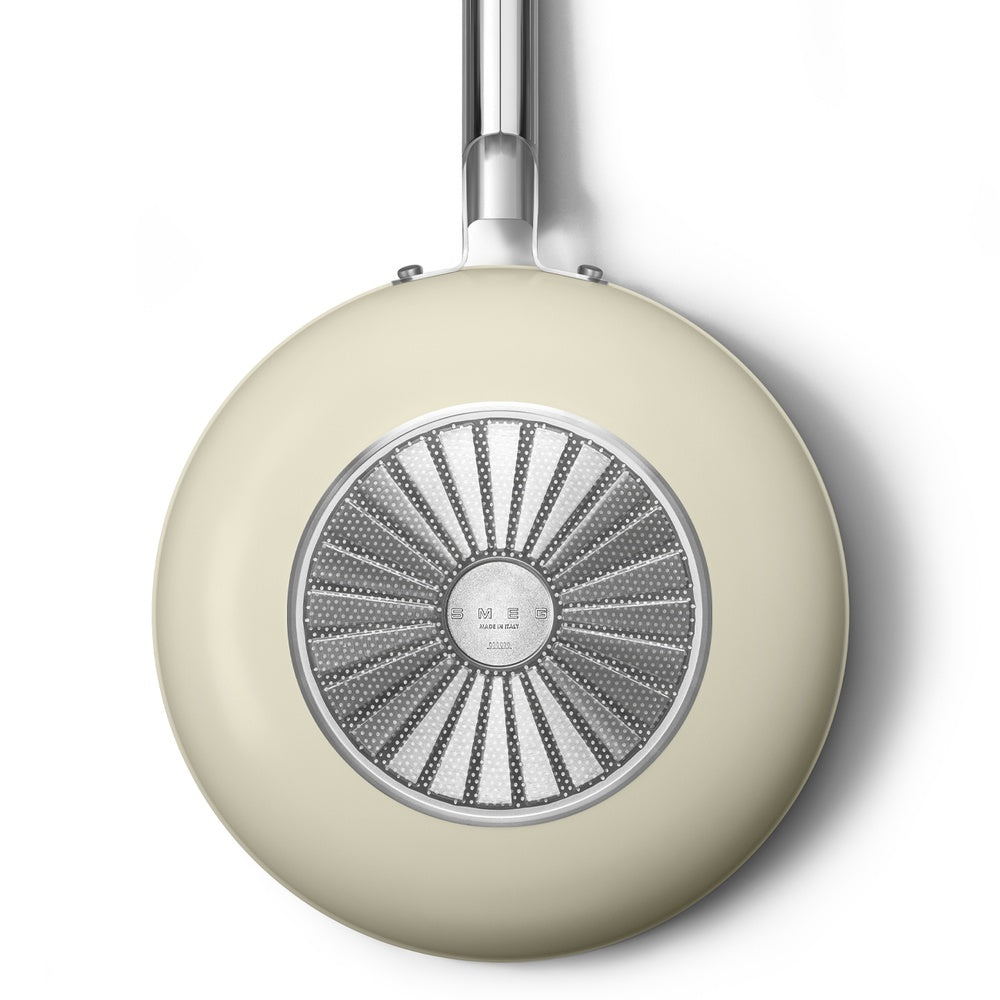 30 cm - Smeg Cookware Wok Antiaderente Ceramico In Alluminio Con Coperchio