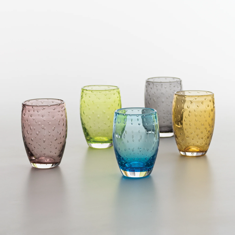 35 cl - Bolicante Verre À Eau Bulles en Verre Soufflé - Ensemble 6 Pcs