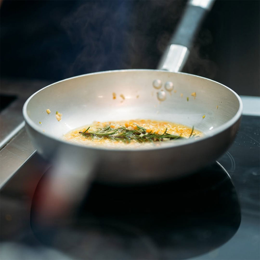 Agnelli Alluminio 3mm Professionale Padella Alta Sauté Con Manico Tubolare Inox