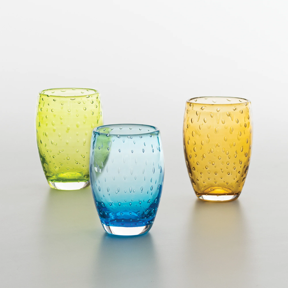35 cl - Bolicante Verre À Eau Bulles en Verre Soufflé - Ensemble 6 Pcs