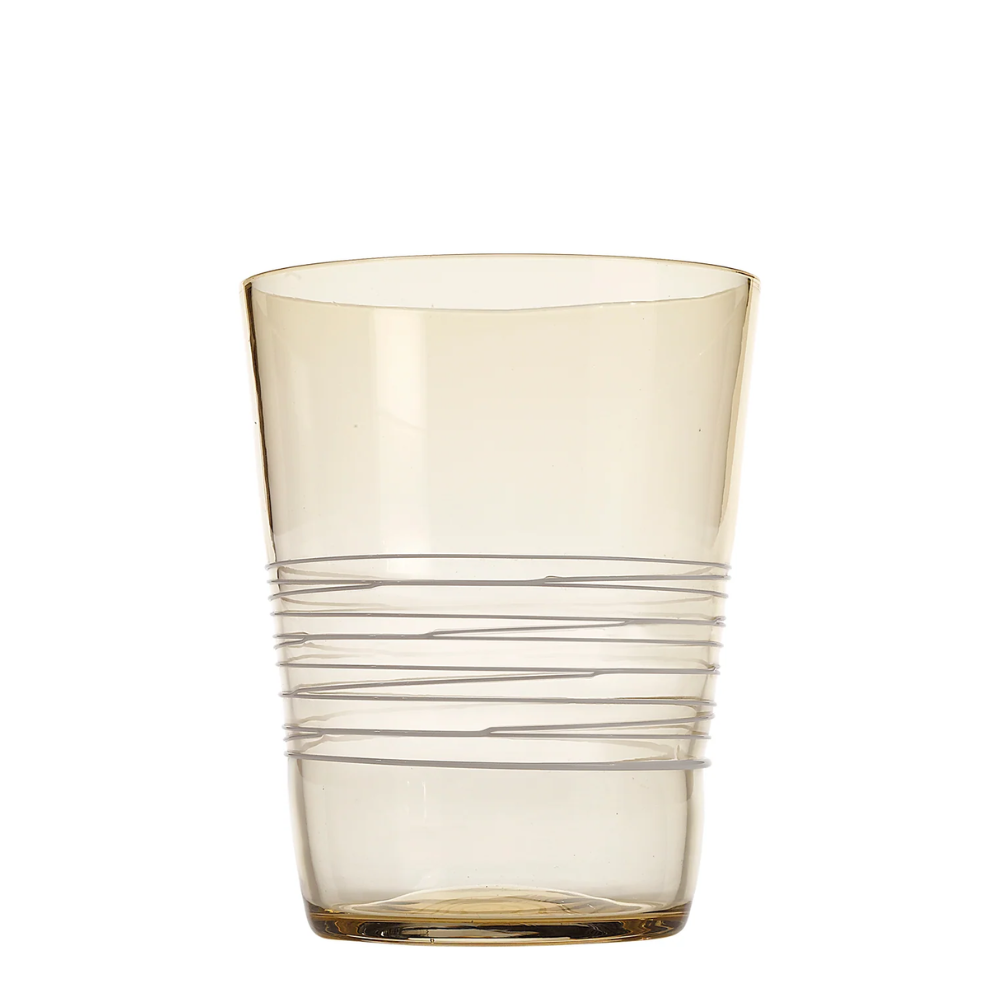 40 cl - Filante Water Glass with Stripes in Blown Glass - Set 6 Pieces