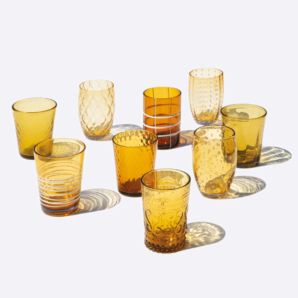 Melting Pot Bicchiere Acqua in Vetro - Set 6 Pezzi