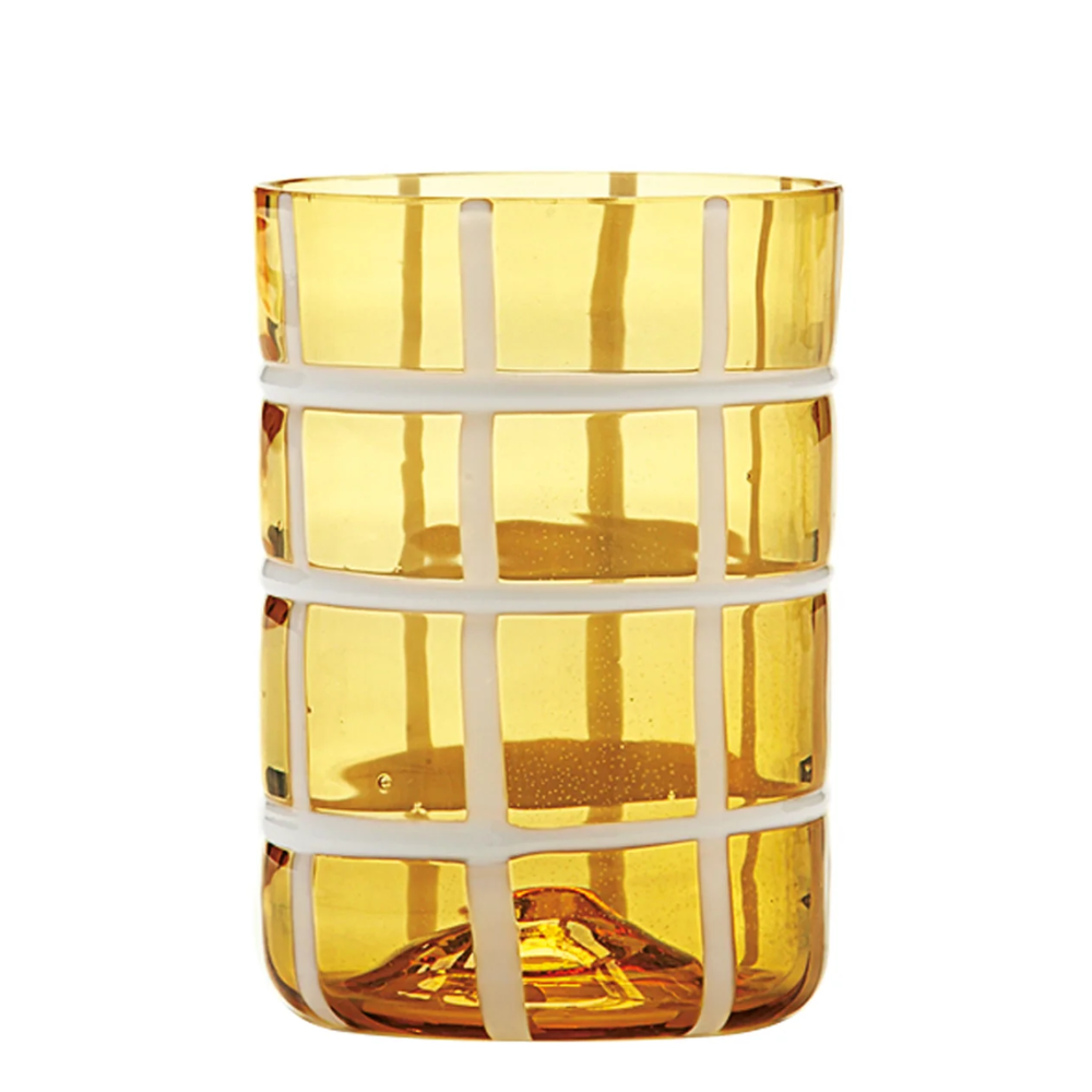 35 cl - Twiddle Verre À Eau À Rayures en Verre Soufflé - Ensemble 6 Pcs