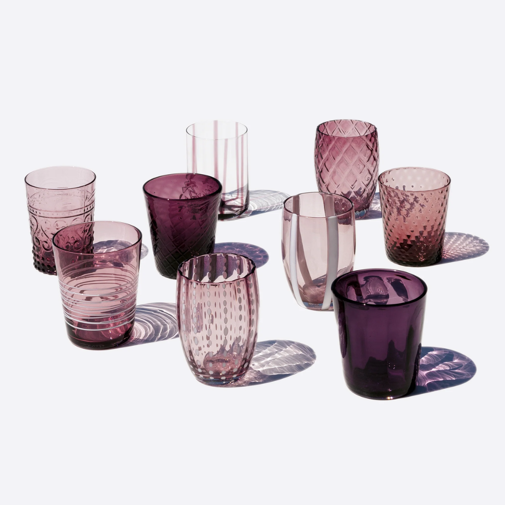 Melting Pot Bicchiere Acqua in Vetro - Set 6 Pezzi