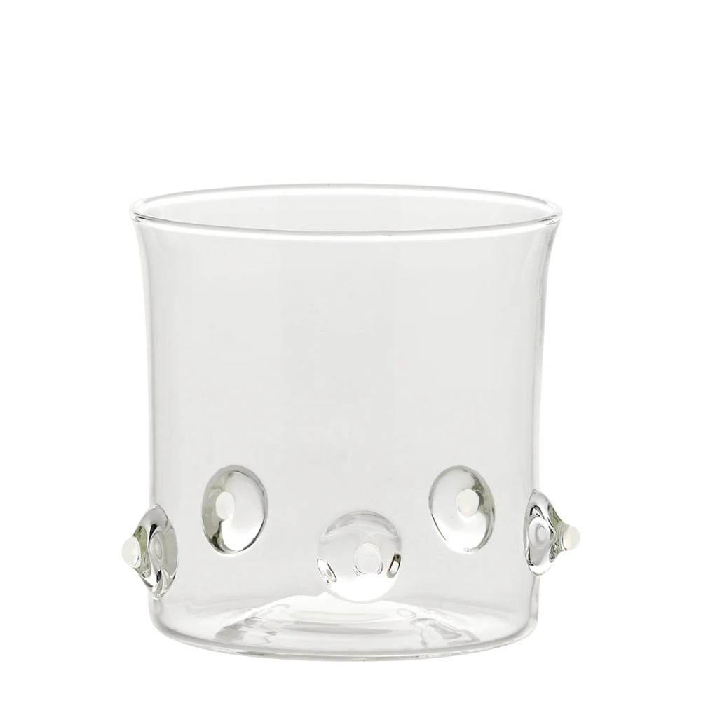 38 cl - Patèa Colorful Dotted Water Glasses in Borosilicate Glass - Set of 6 Pieces