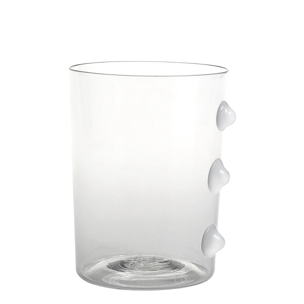 37 cl - Petoni Water Glasses 3 Vertical Points in Borosilicate Glass - Set 6 Pieces