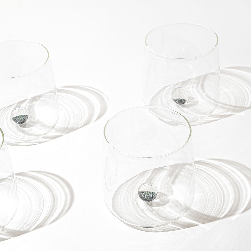 44 cl - Bilia Caleido Handcrafted Water Glass in Borosilicate Glass Set 4 Pcs