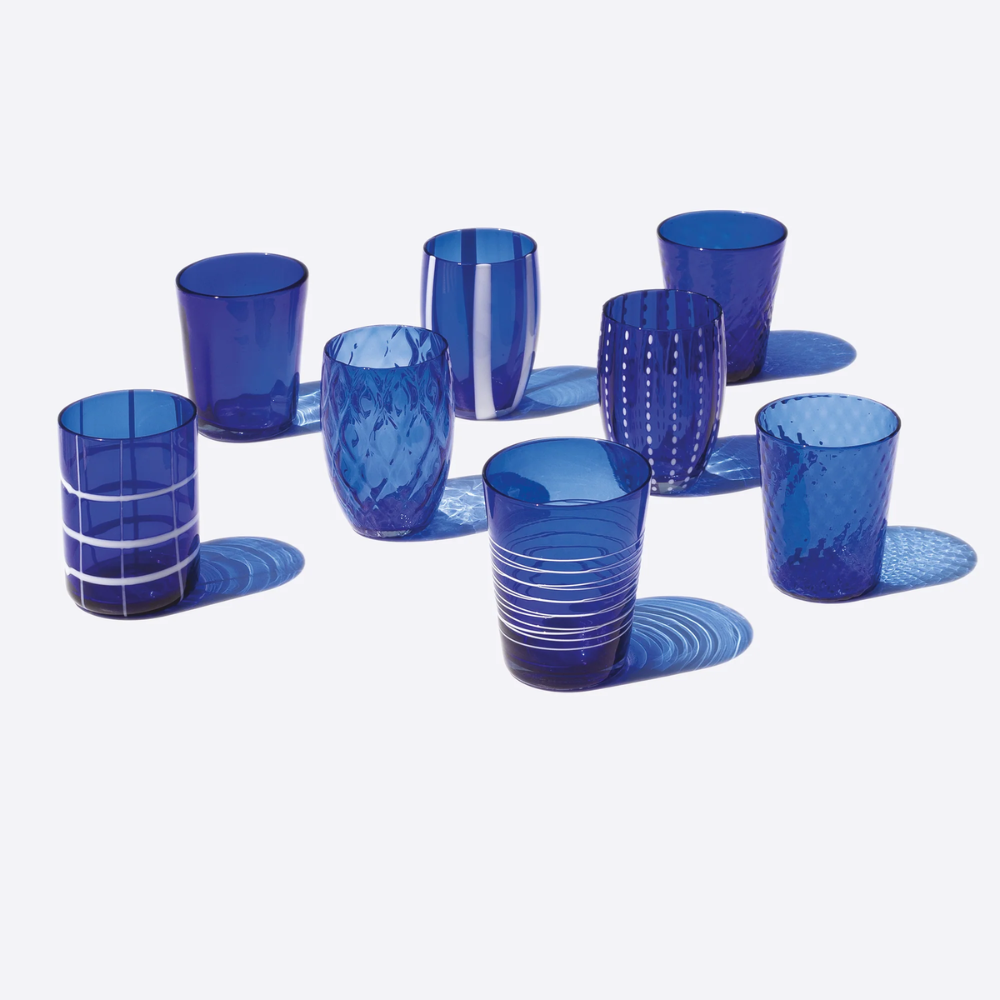 Melting Pot Bicchiere Acqua in Vetro - Set 6 Pezzi