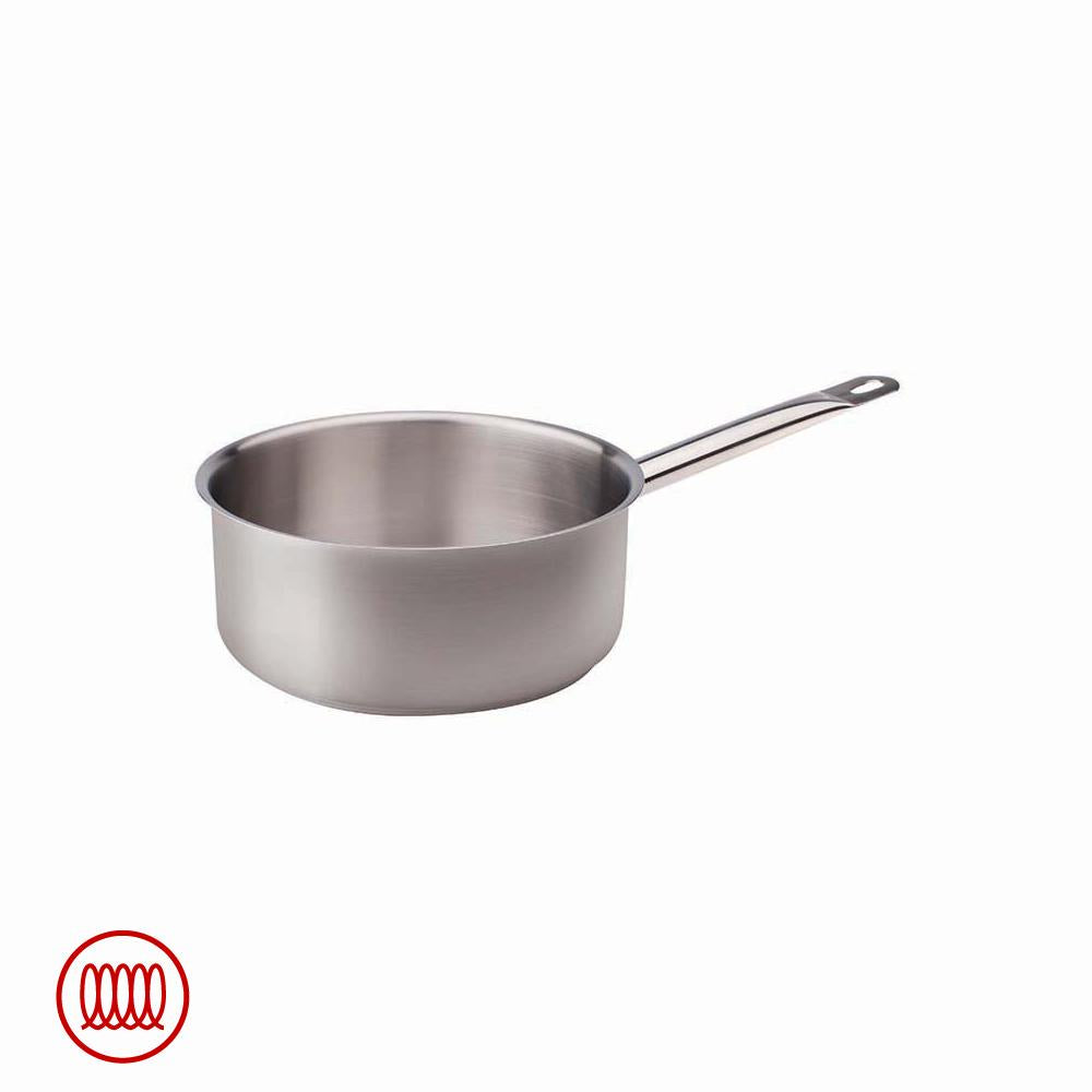 Agnelli Acciaio Inox Casseruola Bassa Induzione Con Manico Tubolare