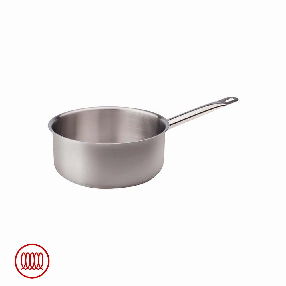 Agnelli Acciaio Inox Casseruola Bassa Induzione Con Manico Tubolare