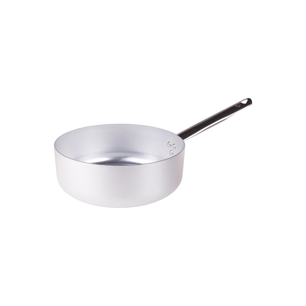 Agnelli Alluminio 3mm Professionale Casseruola Bassa Con Manico Tubolare Inox