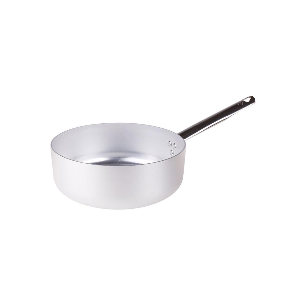 Agnelli Alluminio 3mm Professionale Casseruola Bassa Con Manico Tubolare Inox