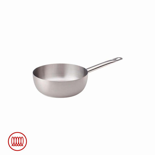 Roestvrij Staal Hoge Conische Koekenpan Inductie Met Tubulaire Handgreep