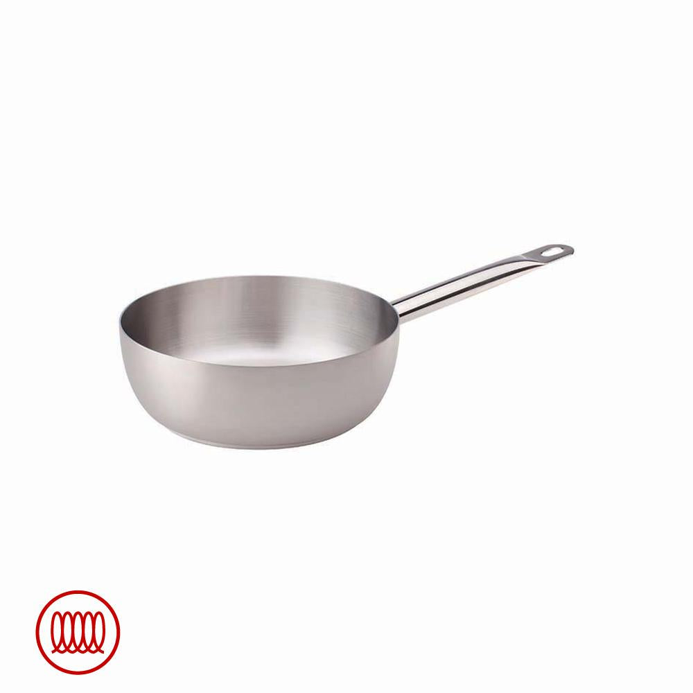 Acciaio Inox Poêle À Induction Conique Haute Avec Poignée Tubulaire