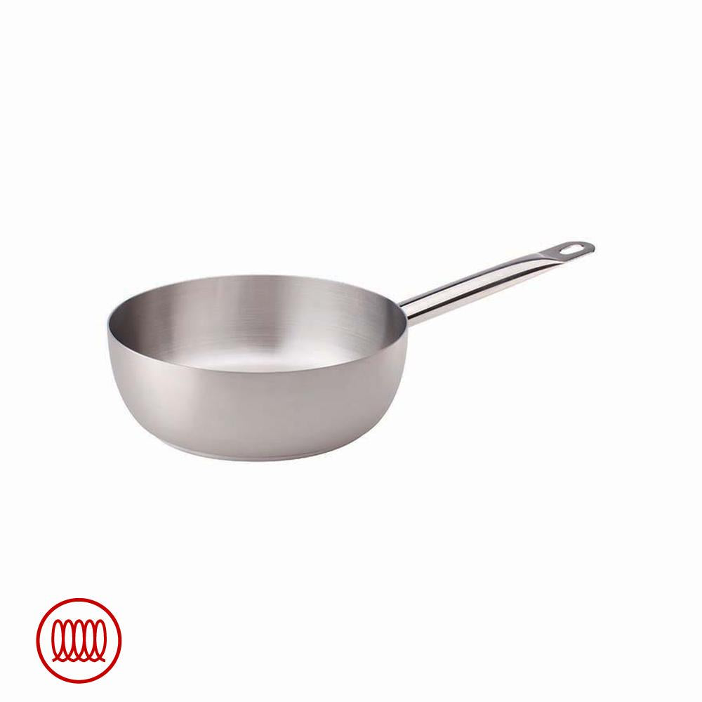Acciaio Inox Poêle À Induction Conique Haute Avec Poignée Tubulaire