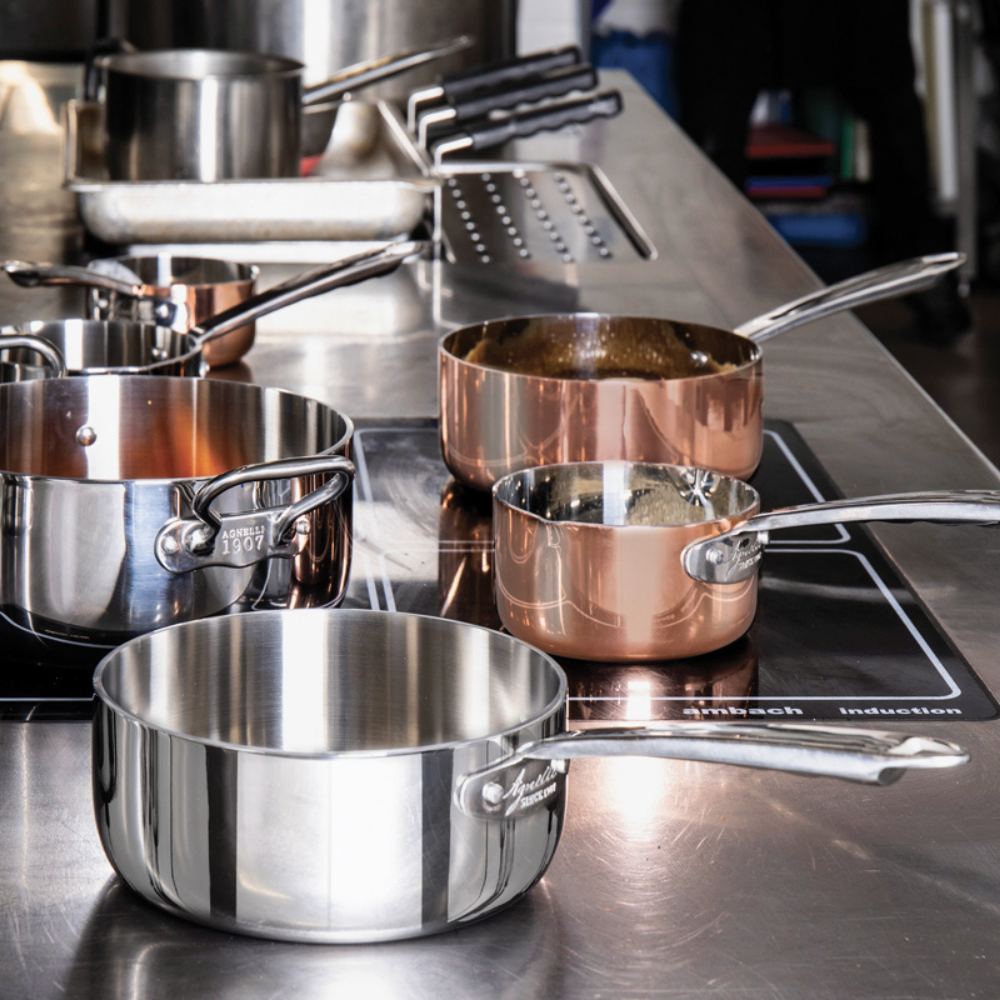 Acciaio Inox Low Induction Saucepan With Tubular Handle