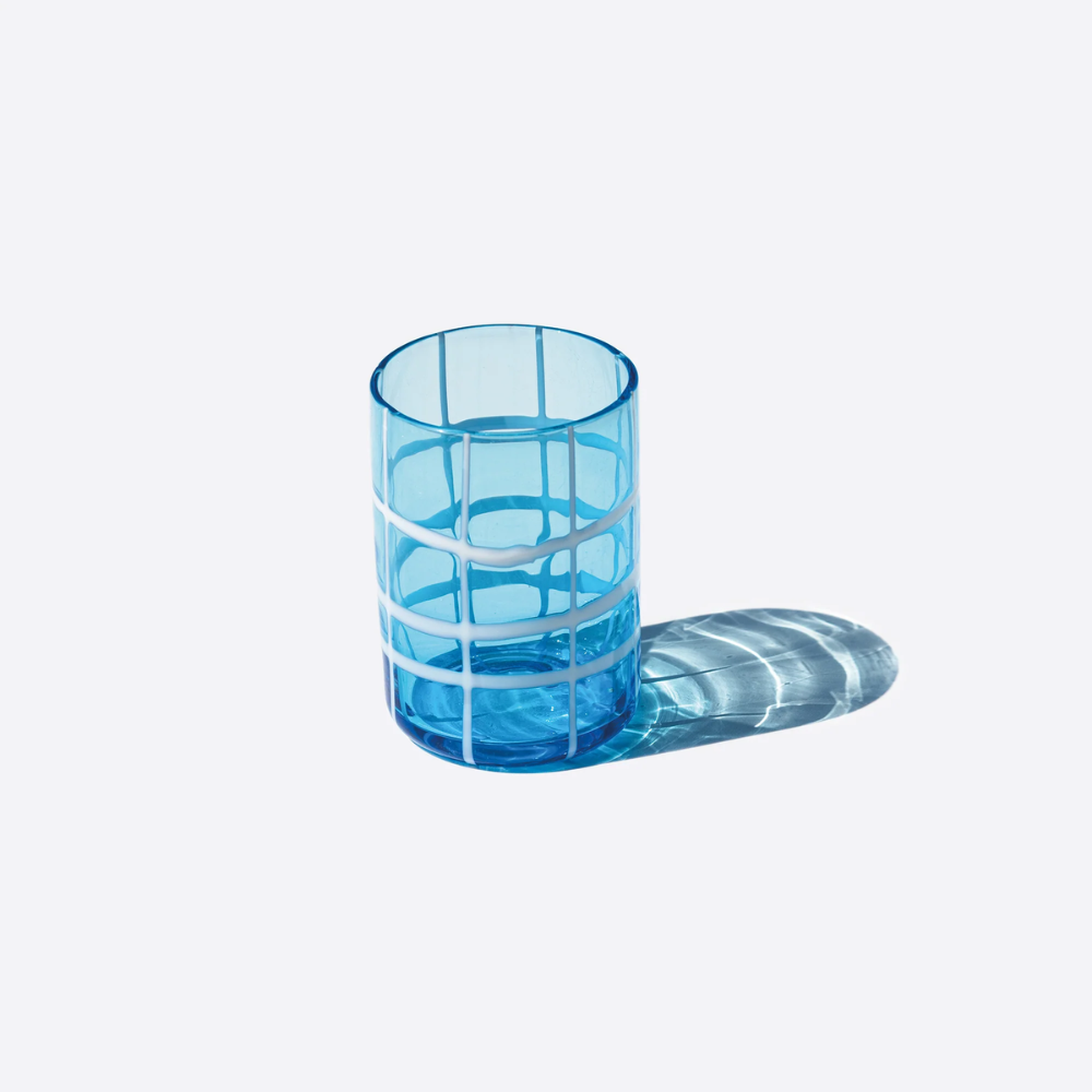35 cl - Twiddle Verre À Eau À Rayures en Verre Soufflé - Ensemble 6 Pcs