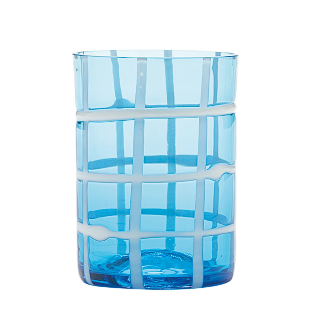 35 cl - Twiddle Verre À Eau À Rayures en Verre Soufflé - Ensemble 6 Pcs