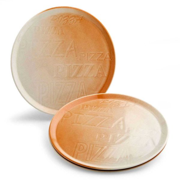 33 cm - Cinzia Assiette à pizza en porcelaine - Lot de 6