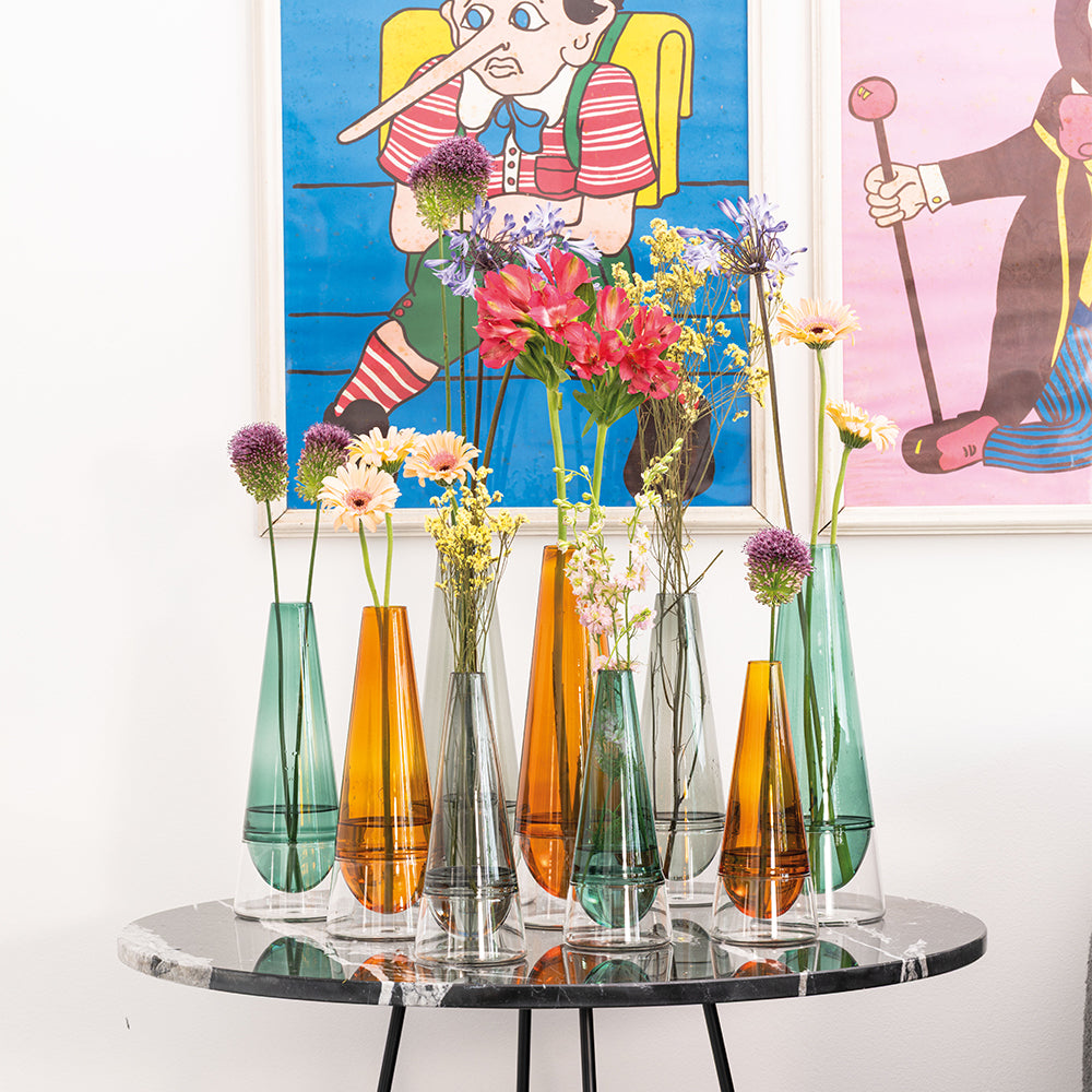 25 cm - Conosfera Vase à fleurs en verre borosilicaté