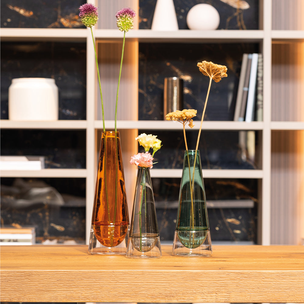 25 cm - Conosfera Vase à fleurs en verre borosilicaté