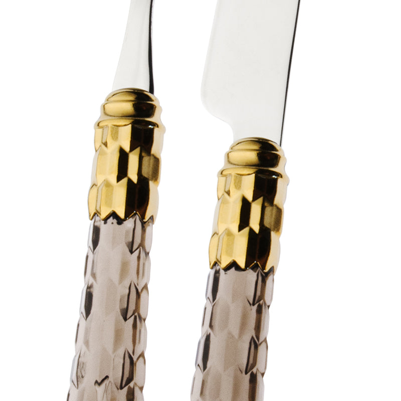 Cristallo Cutlery Set Golden Ring Stainless Steel - Set 24 Pieces