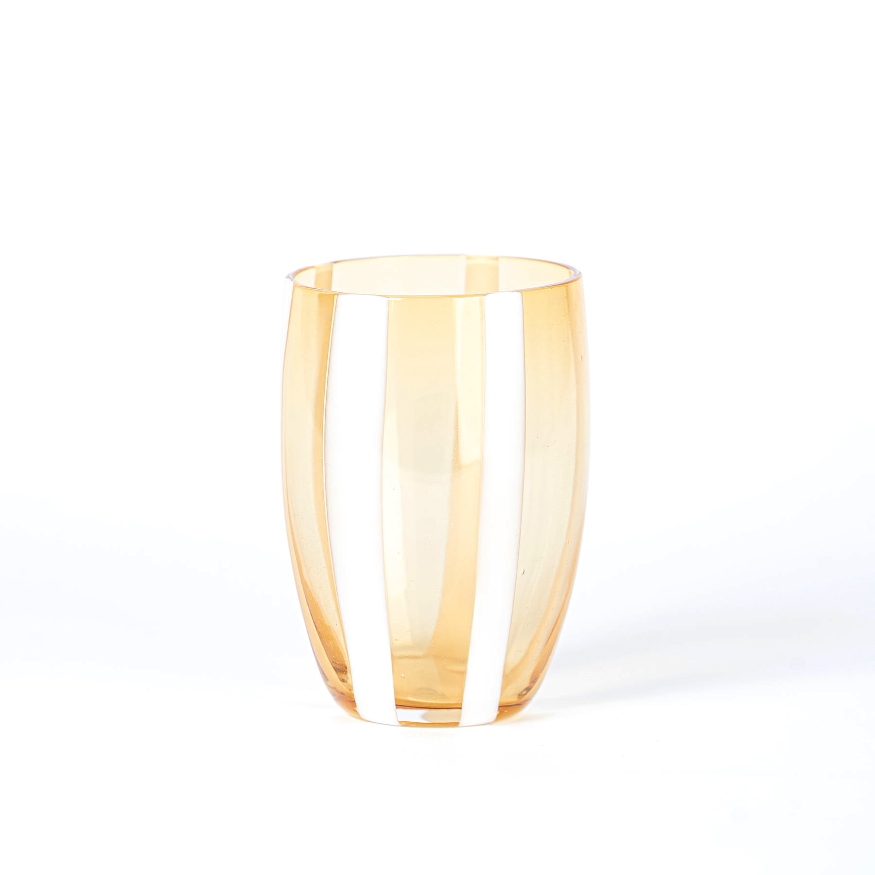 32 cl - Gessato Water Glass with Stripes in Handcrafted Glass - Set 6 Pieces