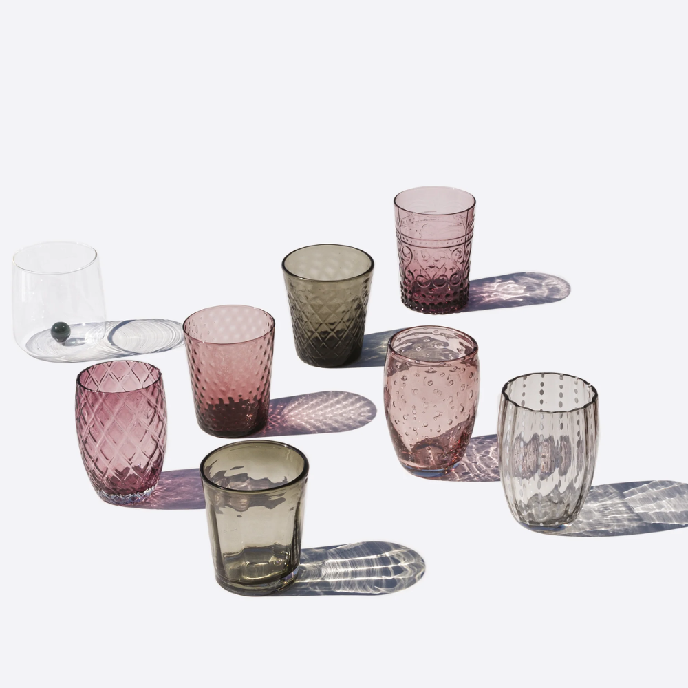 Melting Pot Bicchiere Acqua in Vetro - Set 6 Pezzi