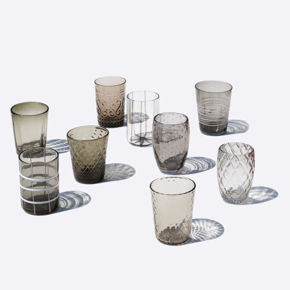 Melting Pot Bicchiere Acqua in Vetro - Set 6 Pezzi