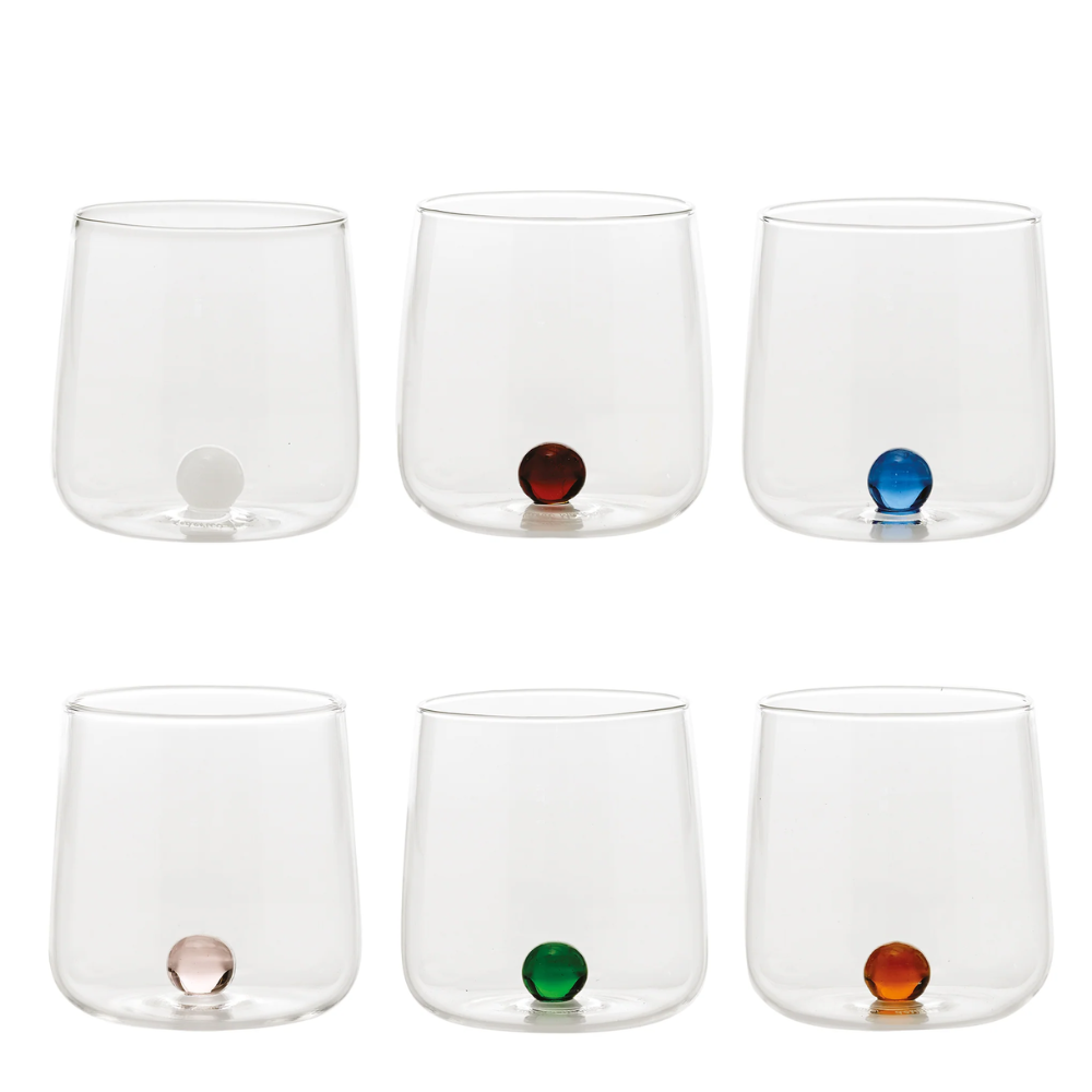 44 cl - Bilia Bicchiere Acqua Bilia Colorata in Vetro Borosilicato - Set 6 Pezzi