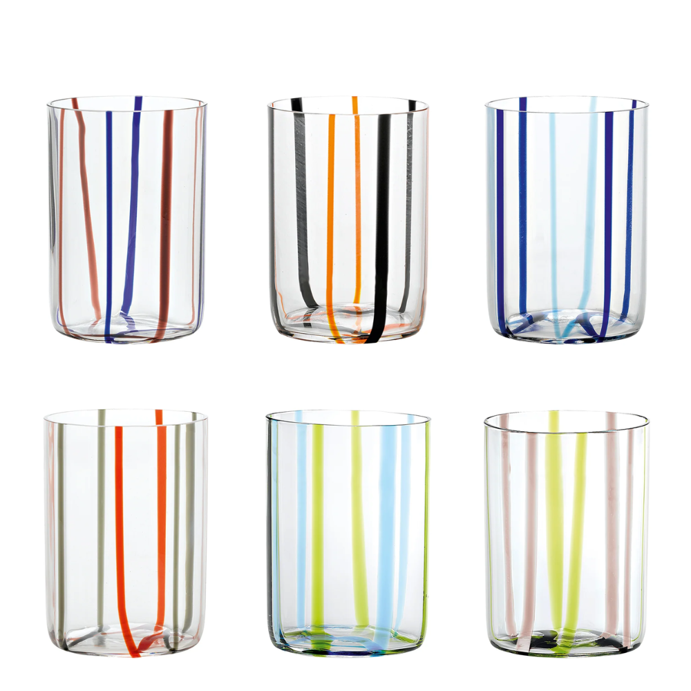 35 cl - Tirache Borosilicate Glass Water Glasses - Set 6 Pieces