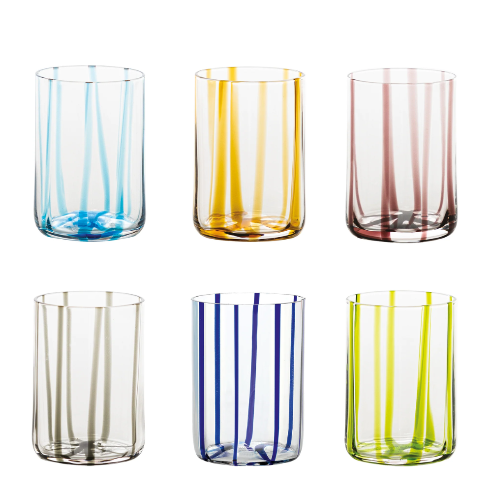 35 cl - Tirache Borosilicate Glass Water Glasses - Set 6 Pieces