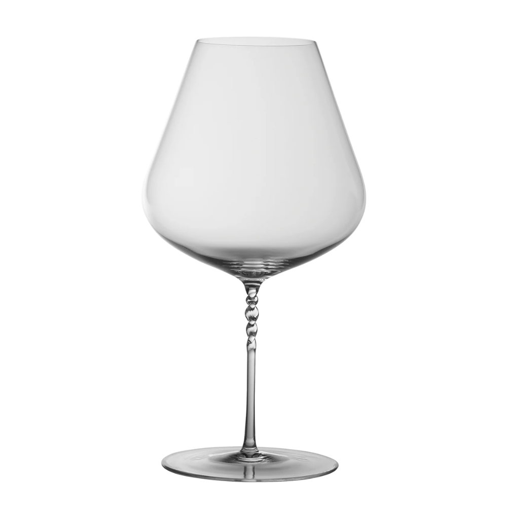 102 cl - Jcl Calice Vin Rouge Tige en Spirale en Verre - Ensemble 2 Pcs