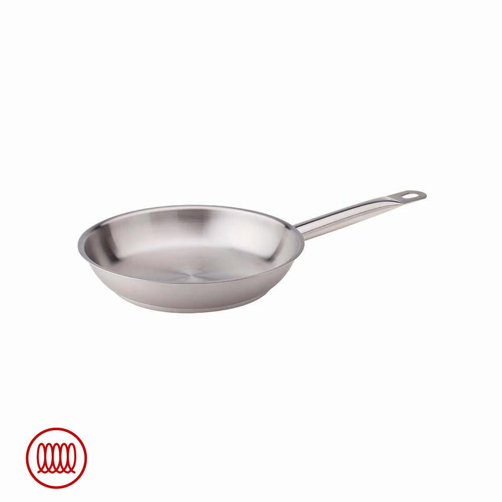 Agnelli Acciaio Inox Padella Bassa Induzione Con Manico Tubolare
