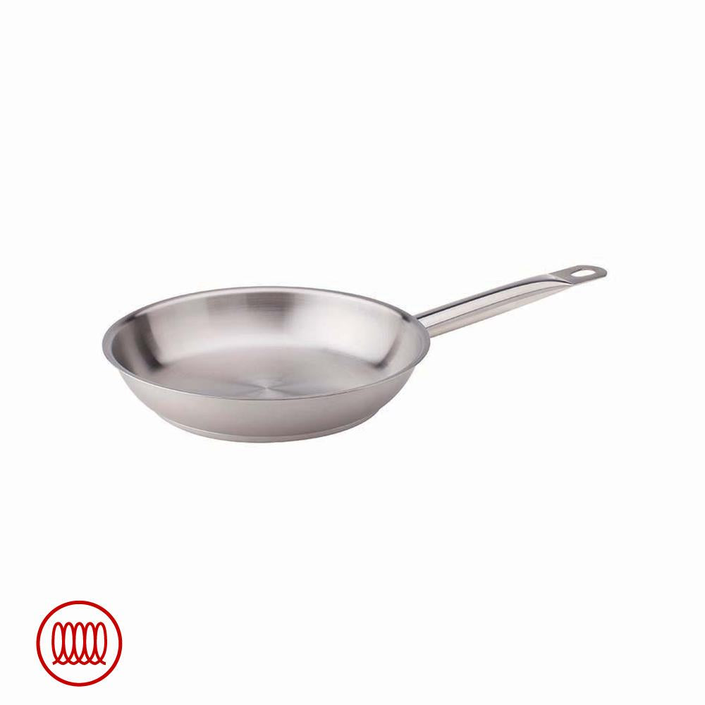 Agnelli Acciaio Inox Padella Bassa Induzione Con Manico Tubolare