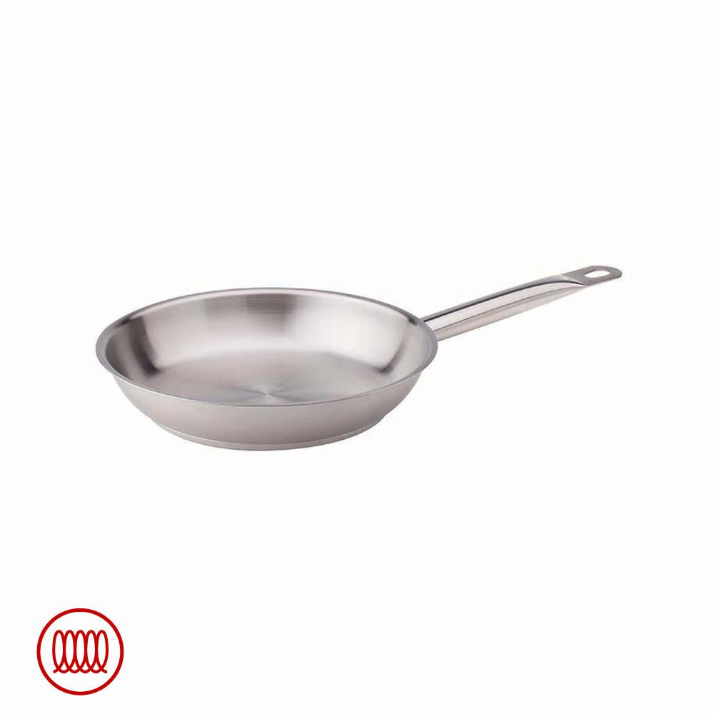 Agnelli Acciaio Inox Padella Bassa Induzione Con Manico Tubolare