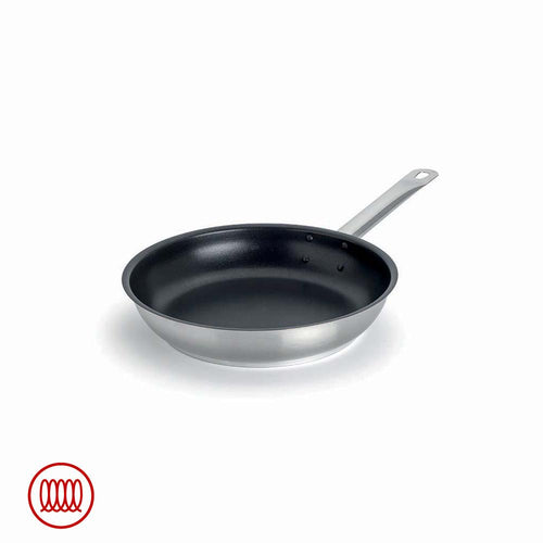 Agnelli Acciaio Inox Platinum Padella Bassa Induzione Antiaderente Con Manico