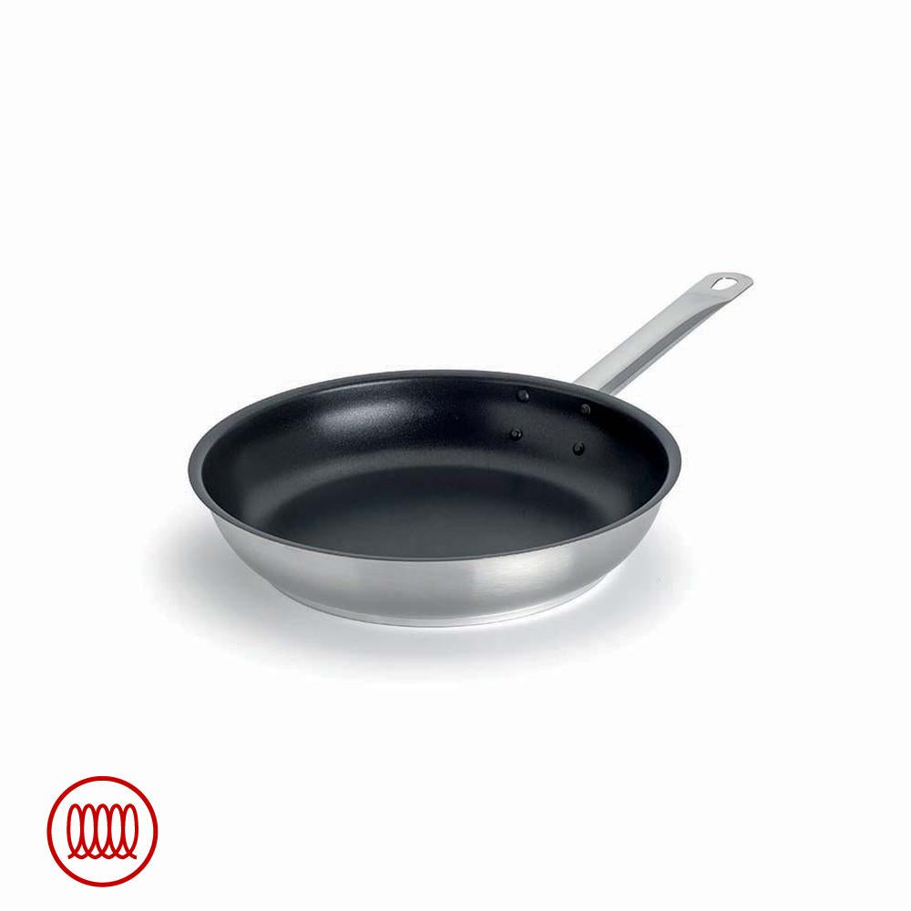Agnelli Acciaio Inox Platinum Padella Bassa Induzione Antiaderente Con Manico