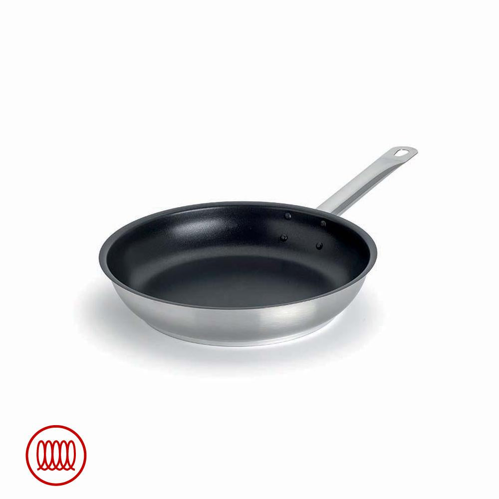 Agnelli Acciaio Inox Platinum Padella Bassa Induzione Antiaderente Con Manico