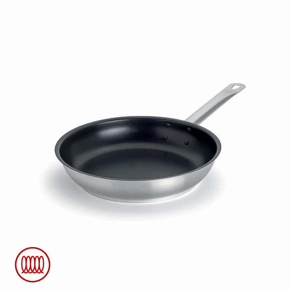 Agnelli Acciaio Inox Platinum Padella Bassa Induzione Antiaderente Con Manico
