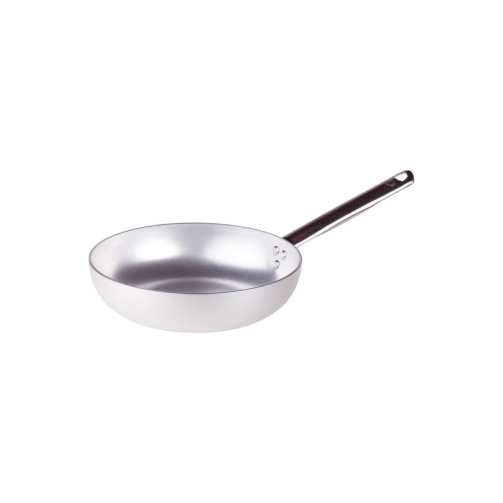 Agnelli Alluminio 3mm Professionale Padella Alta Svasata Con Manico Tubolare Inox