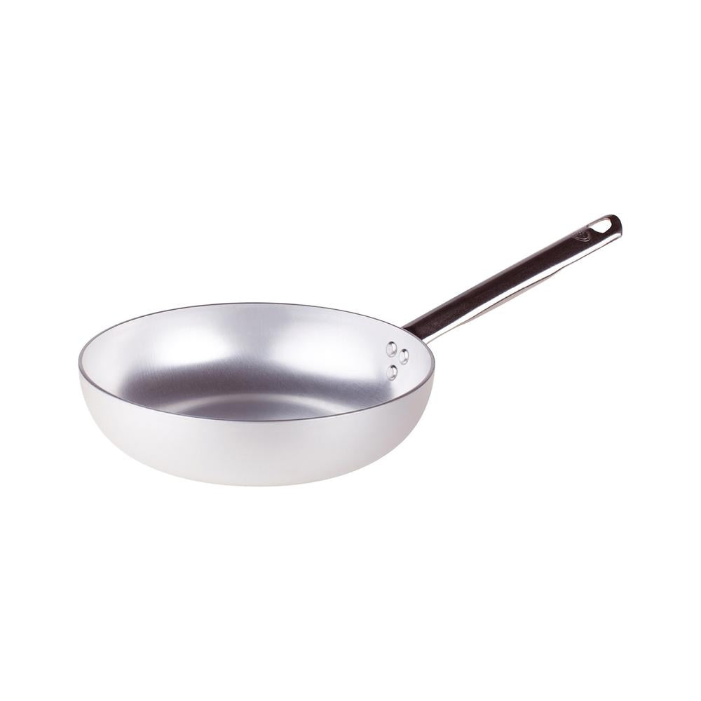 Agnelli Alluminio 3mm Professionale Padella Alta Svasata Con Manico Tubolare Inox