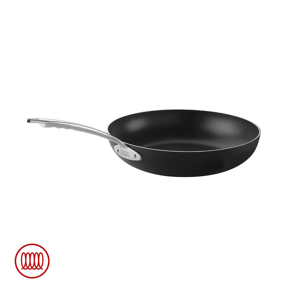 Agnelli AlBlack 1907 Padella Alta Induzione In Alluminio Antiaderente 3mm Con Manico Inox